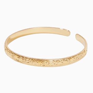 Our Spare Change Floral Cuff 18k Gold Plated Brass